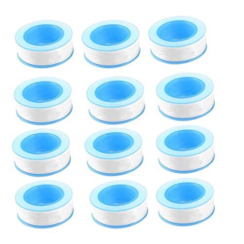 Astylway 12 Rollen Teflonband Dichtungsband aus PTFE, 1,5 cm x 300 cm Gewindedichtband für Wasserrohrgewinde Pool, Küche, Industrie(Weiß)