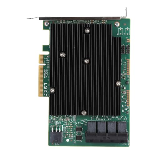 LSI SAS 9300 16I HBA-Karte, 12 Gbit/s 16 SATA SAS Port HBA-Controllerkarte, PCIe 3.0, PCIe 8X, für Windows, für Linux, für VMware, für Freebsd