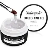 Sularpek 15 ML Gel Nnägel, Aufbaugel für Gelnägel, Acrylgel für Nägel, UV Nagellack für Nägel Reparatur HEMA und TPO Frei, Verstärkungsverlängerung für Nagelstudio(Clear)