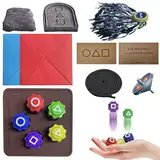 XIEXIESHER Gonggi Traditionelles Koreanisches Spielspiel, 14 PCS, Gonggi Korean Game Set, Gonggi Stone Pebbles Set, Mahjong Steine Spielset für Familien, Karnevalsspiele Und Valentinstagsgeschenke