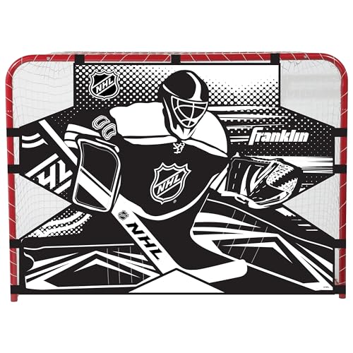 Franklin Sports NHL Hockey-Torwart Schießziel, Hockeytor, Übungsziel, Straßenhockeynetz, Torwart-Zielscheibe, einfach anzubringen, 137,2 x 111,8 cm