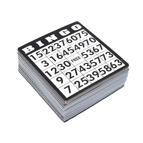 Kyto Bingo Karten Set 500 Stück | 500 Verschiedene Karten großes 500er Set Bingo Karten aus Papier Zusatzkarten für traditionelles Bingo Siel Spieleabende Freunde Familie Kinder Bingo Zettel