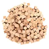 500 x Holz Würfel 10mm Kleine Holzwürfel zum Basteln, Holzwürfel Blanko Natürliche, Quadrat Holzklötzchen zum Basteln, Bastelklötzchen, Holzklötze zum Basteln für DIY Handwerk Zahlen Malen Deko