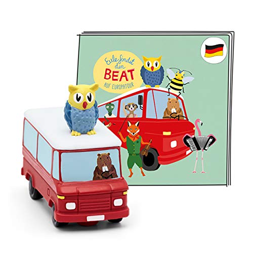 tonies Hörfigur für Toniebox, Eule findet den Beat – Auf Europatour, Kinderlieder und Hörspiel für Kinder ab 4 Jahren, Spielzeit ca. 92 Minuten