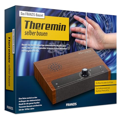 Franzis 65347 - Theremin selber Bauen - Bausatz zum Löten, das kultige Musik-Instrument als Eigenbau - Spielen Sie das legendäre Sci-Fi-Instrument - mit Platine und 80-seitigem Handbuch, ab 14 Jahren