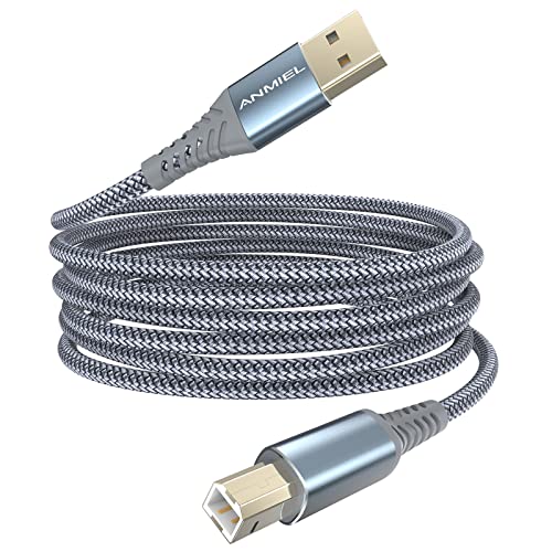 ANMIEL USB-Druckerkabel 3M USB-Druckerkabel Premium Durable USB 2.0 Typ A männlich zu B männlich Scanner Kabel High-Speed-Drucker-Kabel für HP, Canon, Dell, Epson, Lexmark, Xerox und mehr