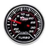 ETOPARS Universelle Auto Ladedruckanzeige 2Zoll 52mm Auto Turbo Boost Messgerät Psi Boost Zeiger Anzeige Weiß Lichtanzeige Boost Instrument Rauchtönung Len