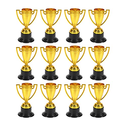 24Pcs Gold Award Trophäe 3. 3 Zoll Mini Trophäen für Kinder Party Favors Wettbewerbe Belohnungen Preise