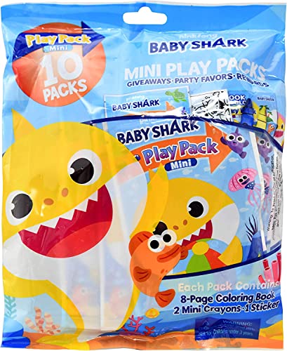 Baby Shark Mini-Spielpakete in Tasche, 10 Stück