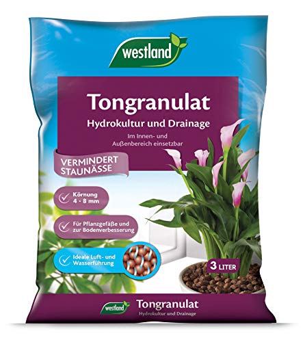 Westland Tongranulat, 3 l – Pflanzgranulat ideal für Hydrokultur, Drainage Substrat ohne chemische Zusätze, für Innen- und Außenbereich, Braun