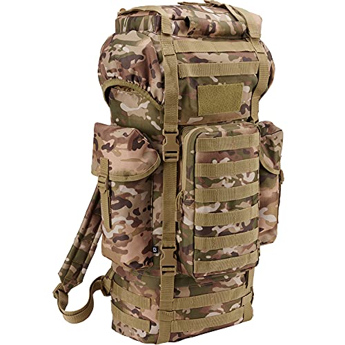 Brandit BUNDESWEHR KAMPFRUCKSACK 65L NEU BW RUCKSACK ARMY ARMEE OUTDOOR TREKKING TASCHE, Farbe:Multitarn