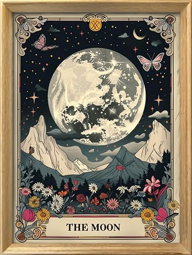 Kit von Stickerei am Kreuzpunkt 11CT gestempelt selbst zu machen, komplette Palette von Kits de Marrage für Anfänger vorgedruckt - La lune 40x55cm