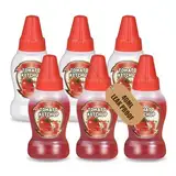 Sopito Squeeze Flaschen, 6 stück 40ml Mini Quetschflasche Squeeze Flasche mit Kappen Dressingshaker Kein Leck für Ketchup Honig Salat Senf DIY Crafts Kunst Malerei