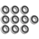10 Stück Kugellager, 6201 RS 12mm Innendurchmesser 32mm Außendurchmesser Rillenkugellager Gummisiegelager Lager Stahl-Rillenkugellager für Verschiedene Maschinentypen