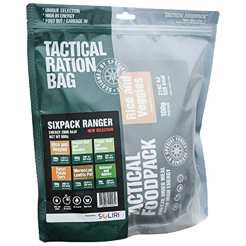 Tactical Foodpack - Ranger vegan/vegetarisch gefriergetrocknete Premium Mahlzeiten | Natürliche Zutaten, schnelle Zubereitung, Lange Haltbarkeit