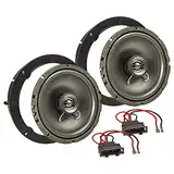 tomzz Audio 4057-006 TA16.5-Pro Lautsprecher Einbau-Set kompatibel mit VW Golf 4 5 6 7 Polo Passat Up Amarok Jetta Lupo EOS 165mm Koaxial System