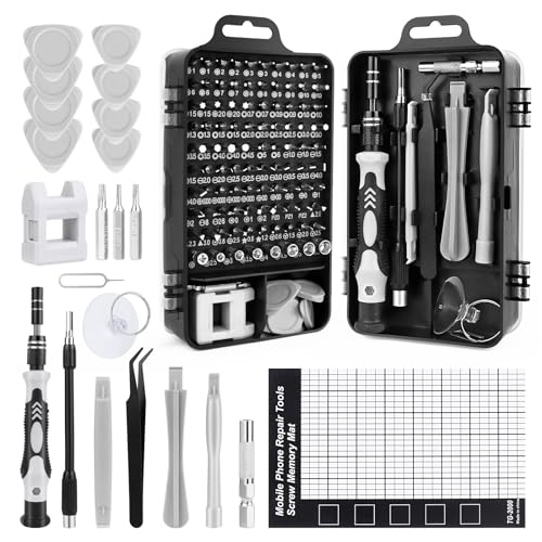 NVIYAM Feinmechaniker Werkzeug Set, Präzision Schraubendreher Set, 122 in 1 Handy Reparatur Werkzeug Set, Mini Schraubenzieher Set, Feinwerkzeug Set für Laptop,Uhr, Brille