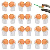 KBNIAN 200 Stück UY Stecker K1 Anschluss UY-Anschluss Klemme Kabel Verbinder mit Dichtungsgel Fettfüllung zum Verbinden von zwei Drähten(Orange + Weiß)