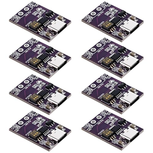 8 Stück QC/PD/AFC Netzteil-Trigger-Modul,Schnellladeauslöser, Schnellladung Decoy Trigger Board USB C Unterstützung 5V 9V 12V 15V 20V Festspannungsausgang, Fast Charge Trigger Polling Detector