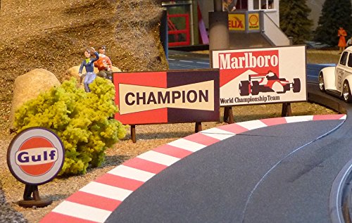 Slotcar WERBETAFEL 4er Set in 1:32 für Carrera UNIVERSAL / DIGITAL TOP DEKO