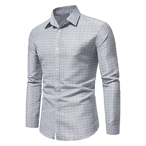 Hemd Herren Langarm Business Hemden Regular Fit Freizeithemd Männer Mordern Hochzeit Hemd mit Tasche MäNner Hemd Hemd Schwarz Herren Slim Fit Button Down Herren Hemd Dunkelblau Mit WeißEn Punkten