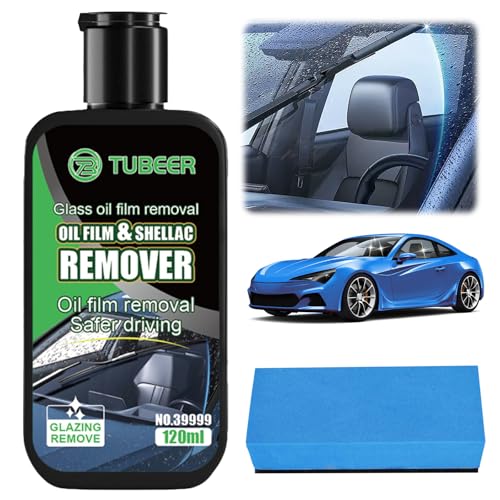 panemy Scheibenreiniger Windschutzscheiben Reiniger Glasreiniger Auto 120ml, Auto Glass Oil Film Remover, Scheibenversiegelung Glaspolitur Ölfilmentferner Autoglas-Sauberer Ölfilm+Schnelle Hydrophobie