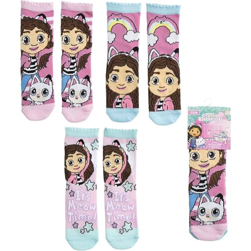 CERDÁ LIFE'S LITTLE MOMENTS Unisex Kinder Pack Calcetines 3 Piezas Gabby´s Dollhouse Socken, bunt, 23-26