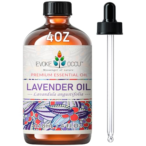 EVOKE OCCU Lavendel ätherisches Öl 118ml, reines Lavendelöl für Diffusor Haut Massage Kerze Seife machen- 4 FL Oz