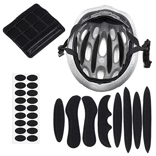 Helmpolster Schaumstoff,Fahrradhelm Polster,Helmpolster,Helm Unterlage,Taktische Helmpolster,Helm Polster-Schaumstoff-Kit,Sicherheit Helm Innenpolster Zubehör,für Fahrrad Motorrad,Schwarz