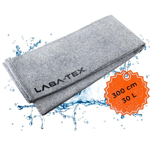 LABA-TEX Hochwasserschutz Wassersperre – Einweg Wasseraktivierte Flut-Barriere für Türen, Keller & Fenster (Grau, 30 Liter - 1 Stück)