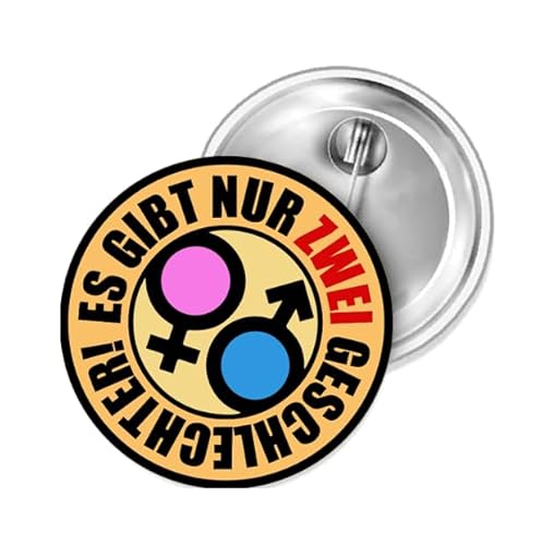 Sammys Shirt Store Es gibt nur Zwei Geschlechter II bunt Button 25 mm