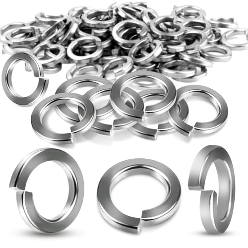 60pcs Federring M8 Federringe Edelstahl A2/V2A Unterlegscheiben Glatt Beilagscheiben Karosseriescheiben Spiralförmige Federscheiben Sprengring Größe Wählbar für Haushaltsgeräte Mechanische Geräte