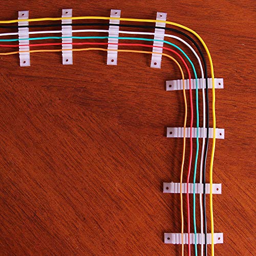 Evemodel 50 Stück Kabelhalter Einstellbare Kabelschelle Modellbahnzubehör Litzenhalter Kabel Befestigungsmaterial