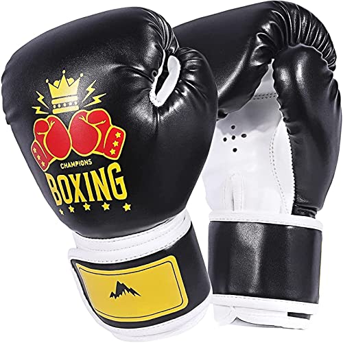 Boxhandschuhe Kinder, Box Handschuhe für Kinder von 3-10 Jahre, 4OZ Boxhandschuhe Kind Jungen Mädchen, Boxing Gloves Kids, Kinder Boxhandschuhe für Muay Thai, MMA Kickboxen Sandsack Boxsack Kampfsport