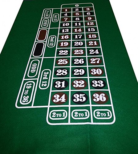 Dunkelgrünes Roulette-Casino-Tuch – Layout – Baize