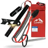 Campira® Feuerstahl XXL-Großer Feuerstein mit Magnesium für starken Funkenflug-Paracord Set-Blasrohr-Erst Ausrüstung als Survival Kit ideal für Camping, Outdoor, Bushcraft und Bundeswehr Ausrüstung