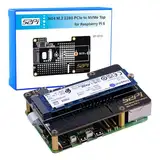 GeeekPi N04 M.2 M-Key NVMe SSD Shield für Raspberry Pi 5, M.2 2280 PCIe to NVMe SSD Shield Pip PCIe Peripheral Board Top für Raspberry Pi 5 4GB/8GB (SSD and Pi5 Board Are not Included) Barebones