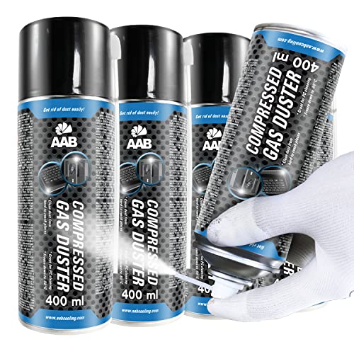 AABCOOLING Kältespray Reiniger 4 x 400ml, Druckluftspray, Icespray für Schnelles Einfrieren, Einfaches Abkühlen von Mechanischen und Elektronik Teilen, Eisspray, Kühlspray, Kühler, -50°C