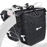 Fahrradtaschen für Gepäckträger 2 ER SET 48L, Wasserdicht Gepäckträgertaschen mit Reflektoren, 3 IN 1 Fahrrad Taschen Hinten mit Tragegriff Und Schultergurt, Einfache Befestigung (24L, 2ER SET)