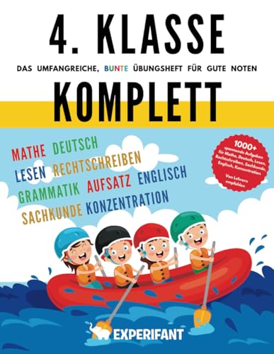 4. Klasse Komplett - Das umfangreiche, bunte Übungsheft für gute Noten: 1000+ spannende Aufgaben für Mathe, Deutsch, Lesen, Rechtschreiben, Sachkunde, ... Klasse Übungshefte für gute Noten, Band 1)