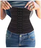 Gotoly Damen Taillenformer Formend Stark Korsett Bauchweg Body Shaper Atmungsaktiv Mieder Waist Training Cincher (Schwarz, Medium)