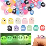 YMTWSRY 110 Stück Farbe Mini Figuren, Mini Leuchtende Harz Figuren Deko Miniaturfiguren für Dekorieren von Autos Schreibtischen DIY Craft Dekorationen