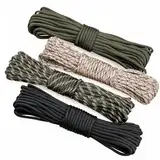 VABNEER Paracord 4mm, 9 Kern-Strängen 48m Paracord Set, Type III Nylon Reepschnüre bis zu 295kg für Schlüsselanhänger Hundehalsbänder Survival