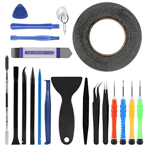 LIHAO 21 in 1 Handy Reparatur Werkzeug Profi Tools Set Schraubendreher Kleber Saugnapf für Smartphone Tablet PC Multimedia