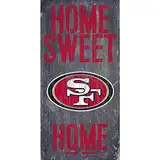 Fan Creations Holzschild San Francisco 49ers – Home Sweet Home 15,2 x 30,5 cm