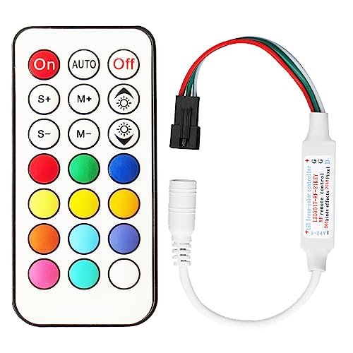 Tesfish 5V-24V RF Fernbedienung Kontrolleur 366 Arten von Änderungen RGB LED Controller für WS2811 WS2812 WS2812B LED Streifen Licht