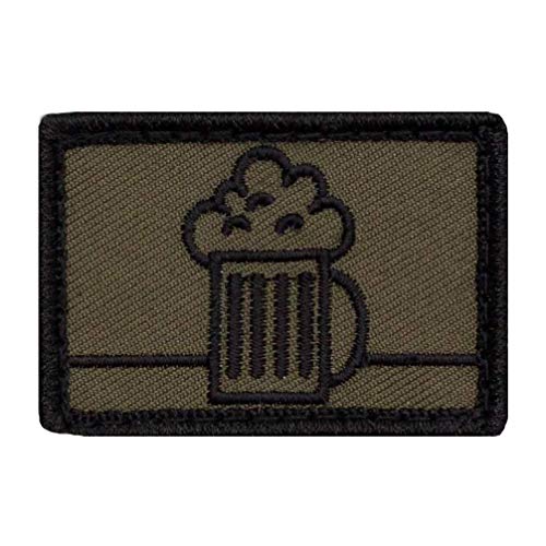 Café Viereck ® Bundeswehr Lustige Bier Taktik Zeichen Nachschub Gestickt mit Klett - 5 cm x 3,5 cm