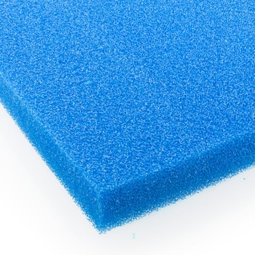 Pondlife Filterschaum blau 50x50x3 cm PPI 20 mittel, Filtermatte Teich und Aquarium, zuschneidbar, zur optimalen Verwendung als Filtermedium in Teichfiltern