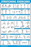 QUICKFIT Übungsposter Stretching Workout – Stretch-Routine (laminiert, 45,7 x 68,6 cm)