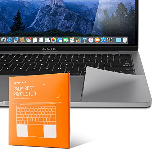 UPPERCASE Premium Handballenauflage, Schutzhüllen-Set für MacBook Pro 13 Zoll (33 cm), veröffentlicht in 2016–2019, Space Grey, nicht passend für MacBook Pro 13 Zoll 2020